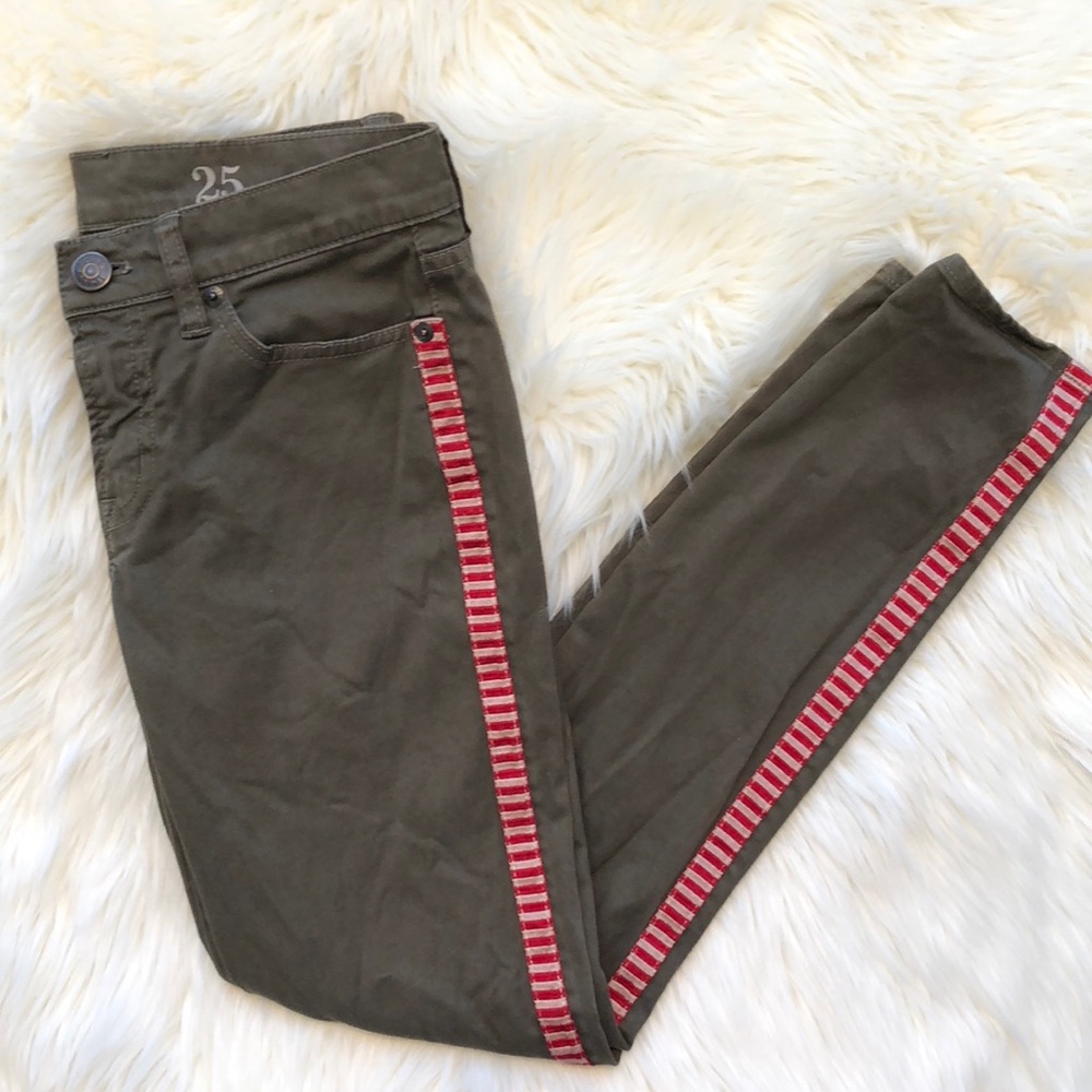 J. Crew Toothpick Ankle Military Green Jean